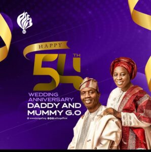 Pastor E.A Adeboye, Wife Celebrate 54th Wedding Anniversary