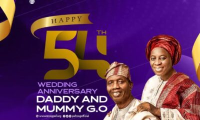 Pastor E.A Adeboye, Wife Celebrate 54th Wedding Anniversary