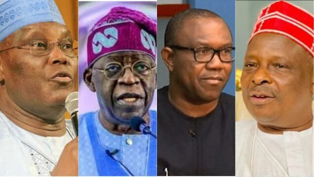 Atiku, Tinubu, Obi, Kwankwaso