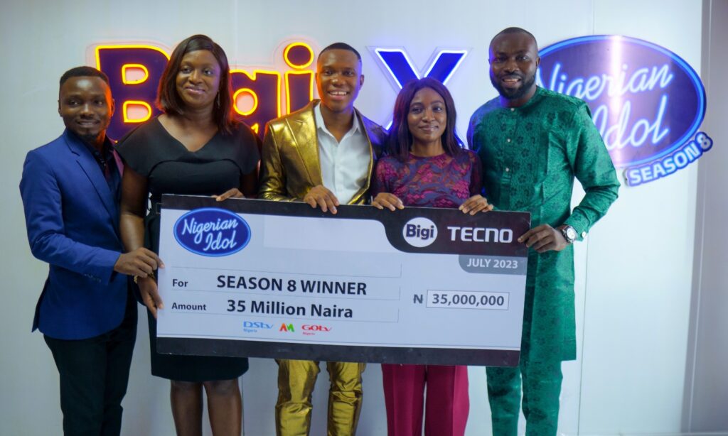 Victory Gbakara Wins Nigerian Idol Season 8, Clinches Prizes Worth Millions of Naira, Commends Bigi Brand for Show's Sponsorship