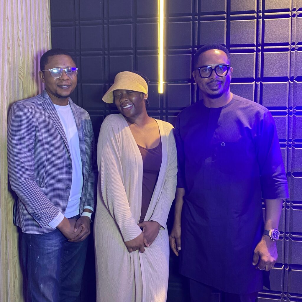 From Right to Left: Mr. Reginald Nweke, Head, Business Retention, SUNU Health Nigeria Ltd; Peju Talabi (thatpejubabe), On-Air-Personality, Super FM 92.7; and Mr. Samuel Olayemi, Brand & Corporate Communications Officer, SUNU Health Ltd, at Super FM 92.7 on Friday, April 19th, 2024, after debunking misconceptions about Health Maintenance Organisations (HMOs).