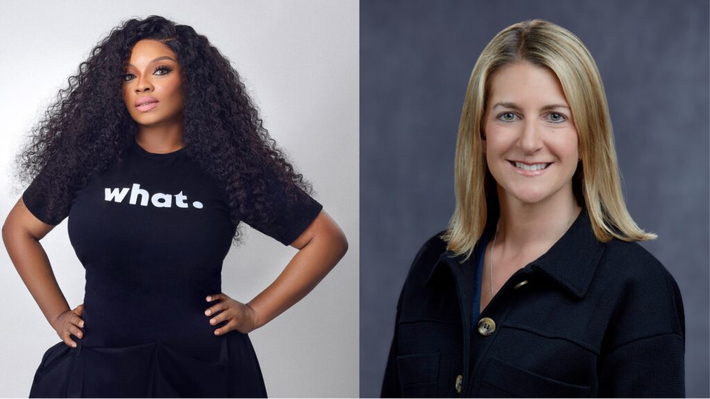 L-R Chichi Nwoko, Chief Executive Officer, What Media Group, and Lauren Marriott, SVP, Content Partnerships and Brand Strategy, Paramount Global Content Distribution.