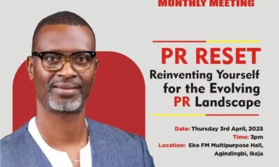 PR Guru And Chief Consultant of TPT International Limited, Adetokunbo Modupe, To Headline NIPR Lagos Chapter PR Discourse.