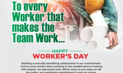 NIGERIA-CHINA STRATEGIC PARTNERSHIP MARKS WORKERS' DAY, WISHES A ROBUST RELATIONSHIP